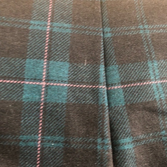 Maurices High Rise Blue Plaid Slimming Ponte Legging Pull On Style Sz. M 8/10 - Picture 3 of 4